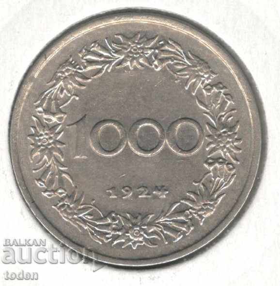 Austria-1000 Kronen-1924-KM # 2834