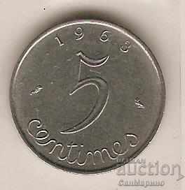 + Franța 5 centimes 1963