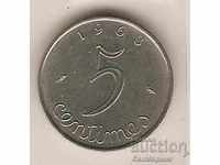 + Franța 5 centimes 1963