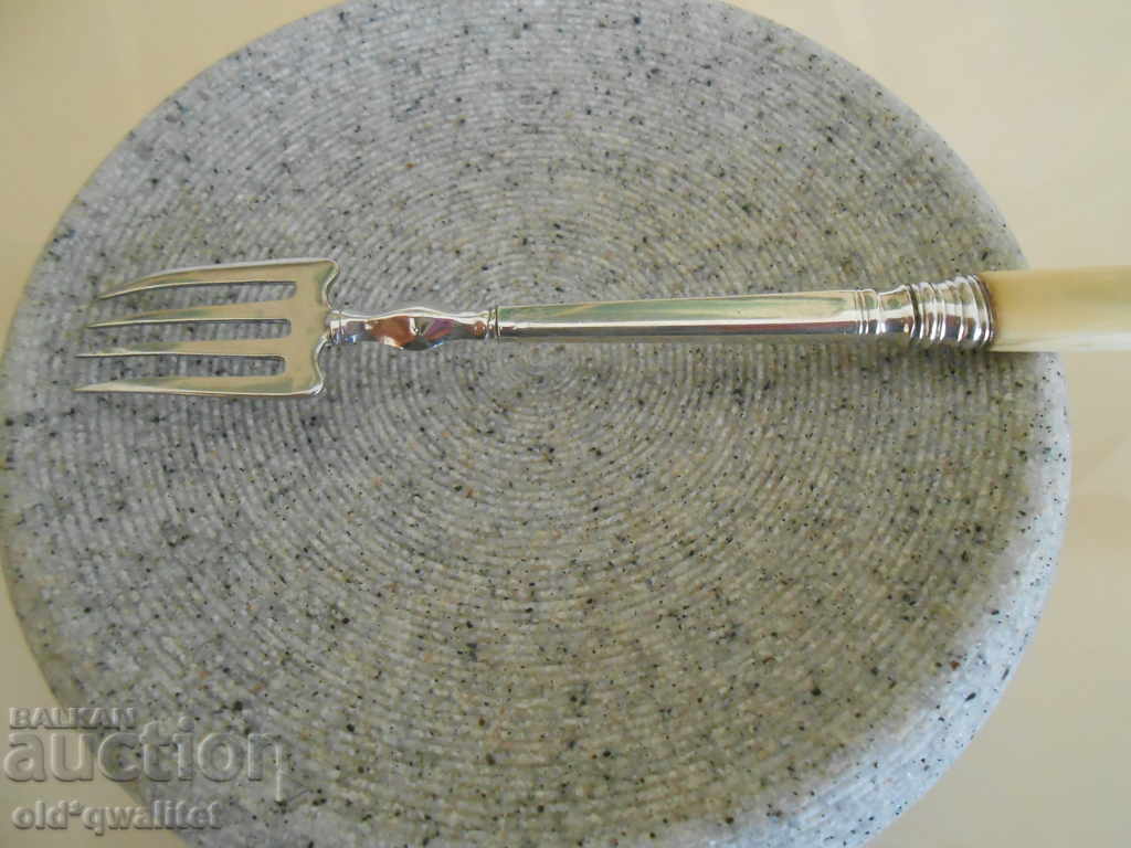 Delivery of Antique SILVER FORK, BONE handle