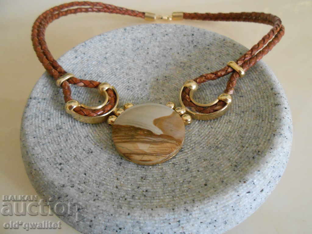 Wonderful bracelet and necklace, DESIGN set with Jasper with price 180.00 BGN | € 92.03 Wonderful bracelet and necklace, DESIGN set with Jasper with price 180.00 BGN | € 92.03