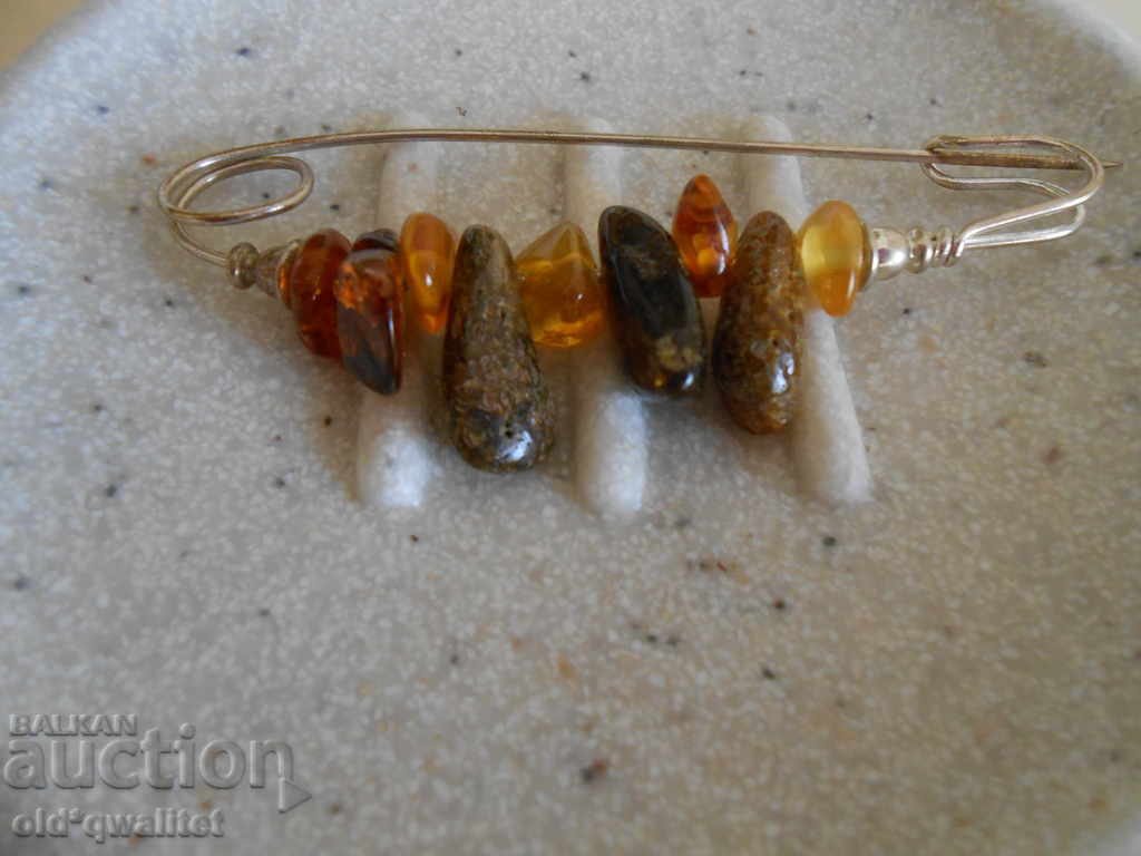 Delivery of BROOCH: natural stones - Amber, large, very beautiful Delivery of BROOCH: natural stones - Amber, large, very beautiful