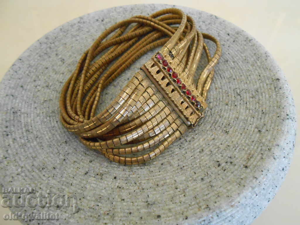 ORIGINAL old BRACELET with stones and gilding, stamps with price 99.00 BGN | € 50.62 ORIGINAL old BRACELET with stones and gilding, stamps with price 99.00 BGN | € 50.62