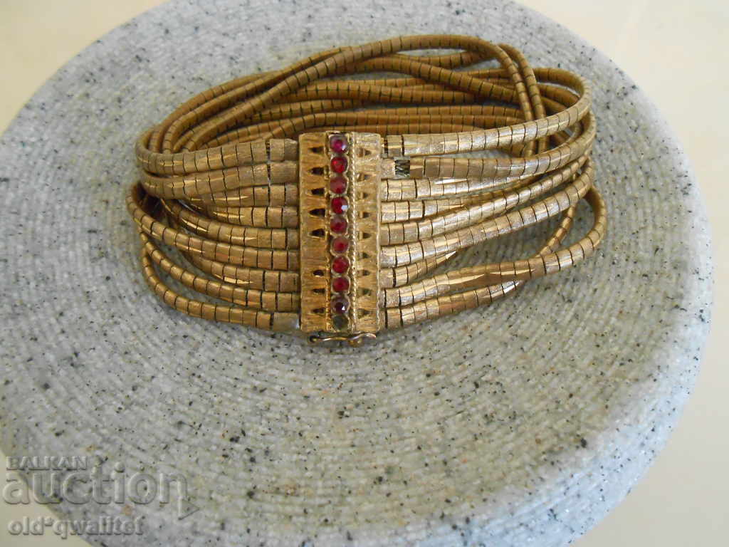 ORIGINAL old BRACELET with stones and gilding, stamps - 7 ORIGINAL old BRACELET with stones and gilding, stamps - 7