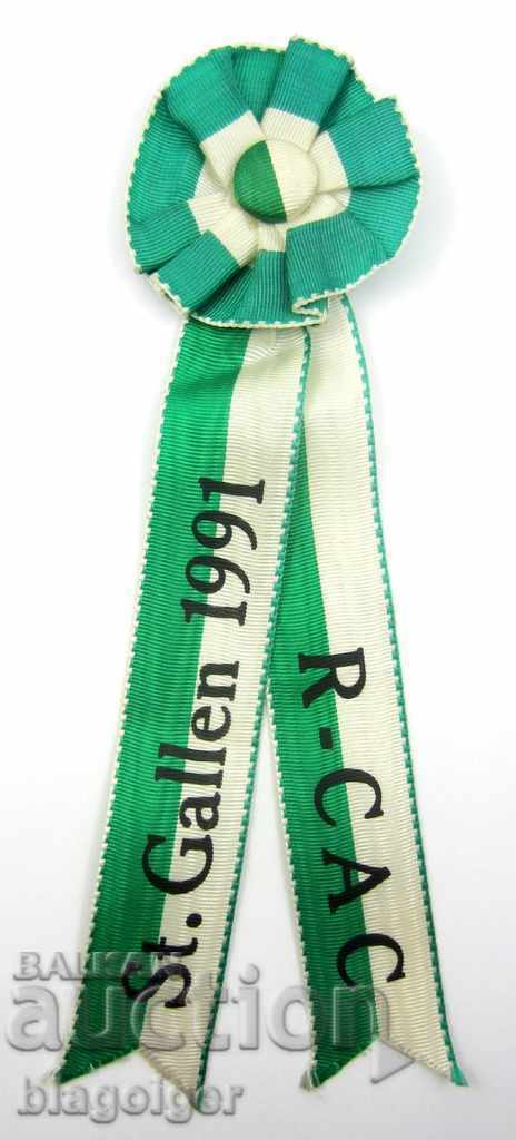 OLD FOOTBALL BADGE-ROSETTE-CENTER GALEN SWITZERLAND - 5 OLD FOOTBALL BADGE-ROSETTE-CENTER GALEN SWITZERLAND - 5