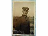 Малка стара снимка офицер военен България