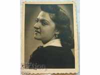 Μικρό παλιό φωτογραφικό πορτρέτο γυναίκας 1942 Σόφια
