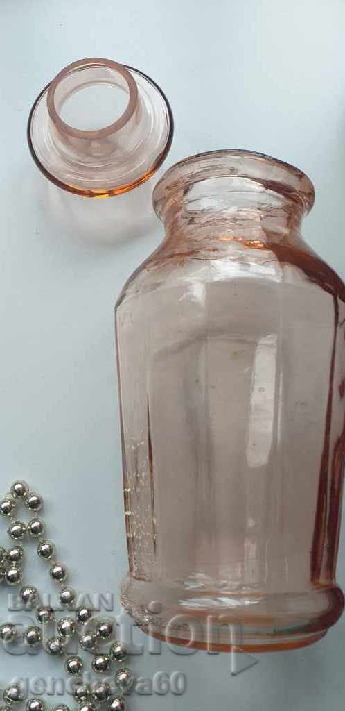 Delivery of Antique rose glass jar Delivery of Antique rose glass jar