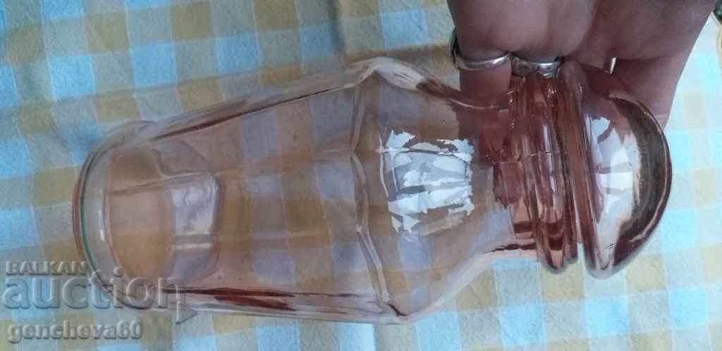 Antique rose glass jar - 7 Antique rose glass jar - 7