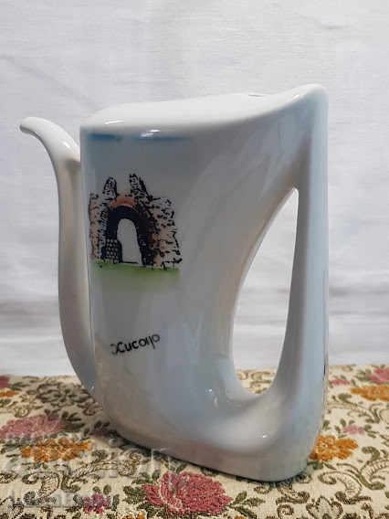 Bulgarian quality old porcelain. Pitcher "Hisar" by Isis. with price 15.00 BGN | € 7.67 Bulgarian quality old porcelain. Pitcher "Hisar" by Isis. with price 15.00 BGN | € 7.67