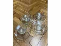 Set of glass cups for coffee Beloterm