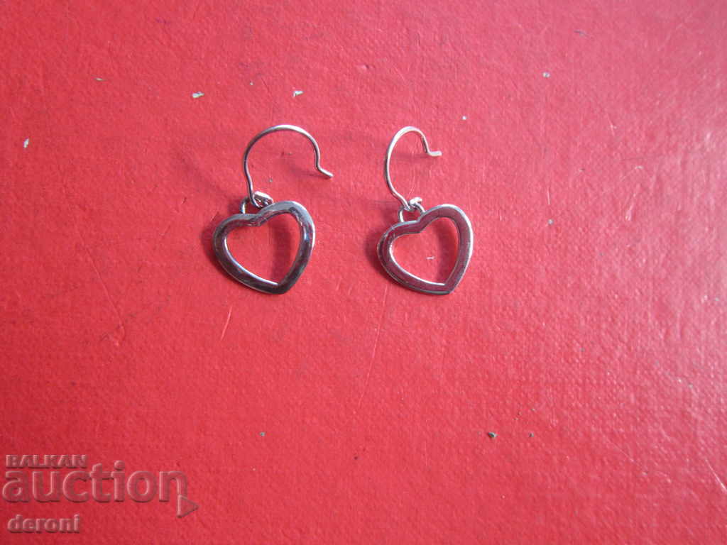 Silver earrings earrings hearts with price 15.00 BGN | € 7.67