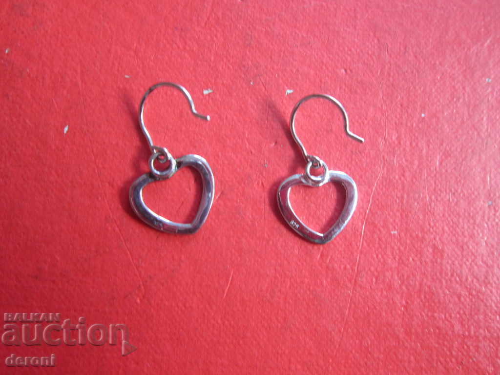 Auction  Silver earrings earrings hearts