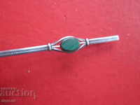 Antique silver needle brooch