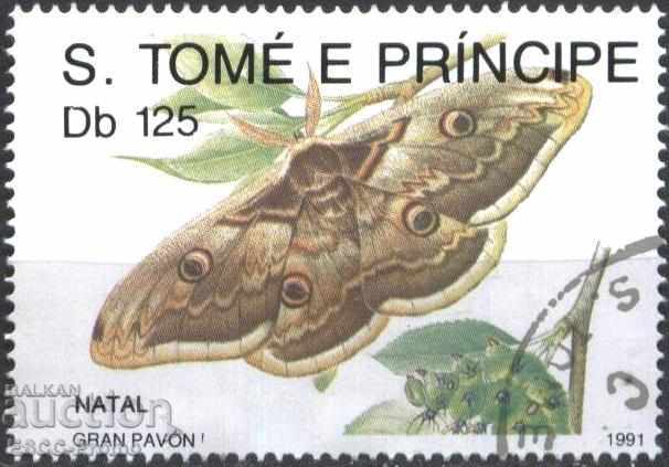 Branded Christmas Fauna Butterfly 1991 Sao Tome Principe