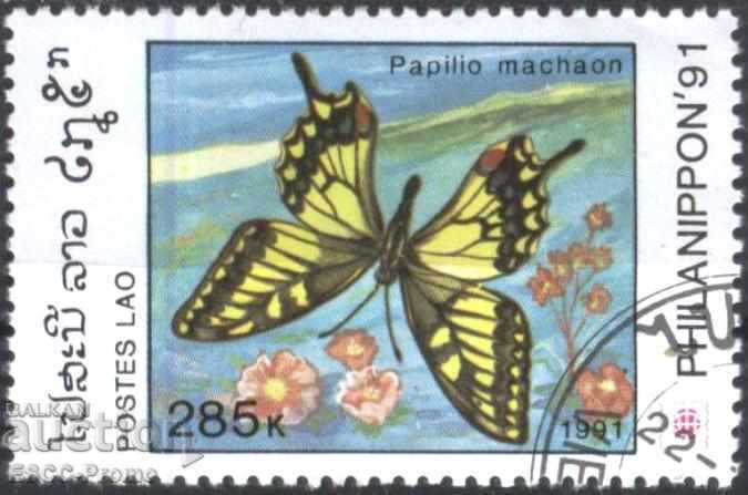 Marca de marcă Fauna Butterfly 1991 din Laos