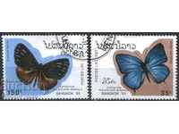 Клеймовани марки Фауна Пеперуди 1993 от Лаос