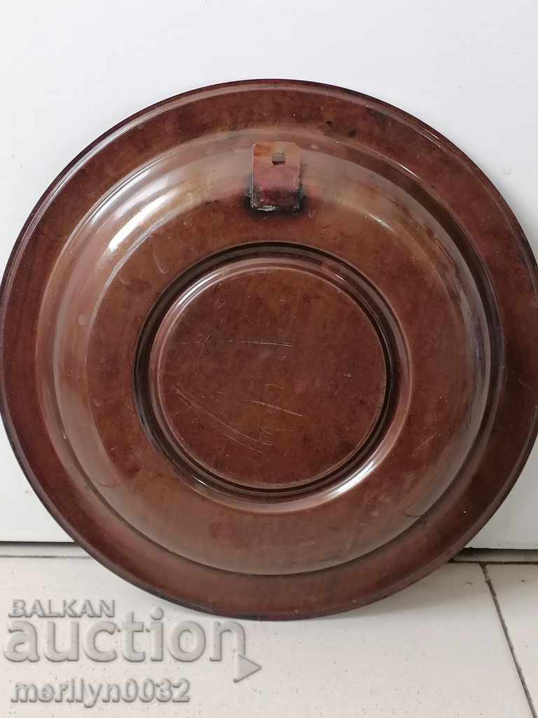 Prize advertising plate from the social period copper copper - 6