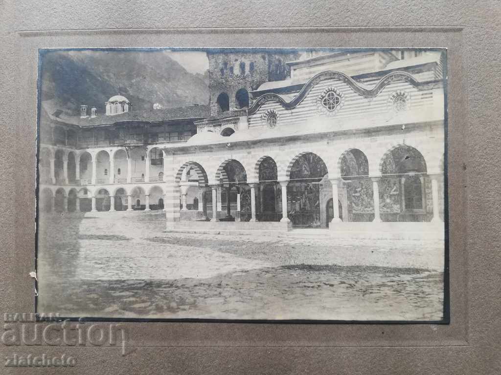 Old cardboard photo - Rila Monastery with price 15.00 BGN | € 7.67 Old cardboard photo - Rila Monastery with price 15.00 BGN | € 7.67