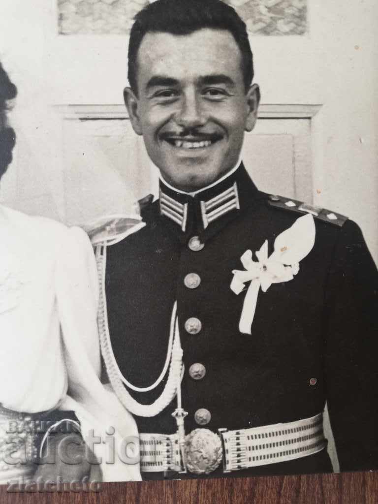 Auction Old photo - Wedding photo of a Bulgarian officer 1 Auction Old photo - Wedding photo of a Bulgarian officer 1