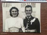 Стара снимка - Сватбена снимка на български офицер 2