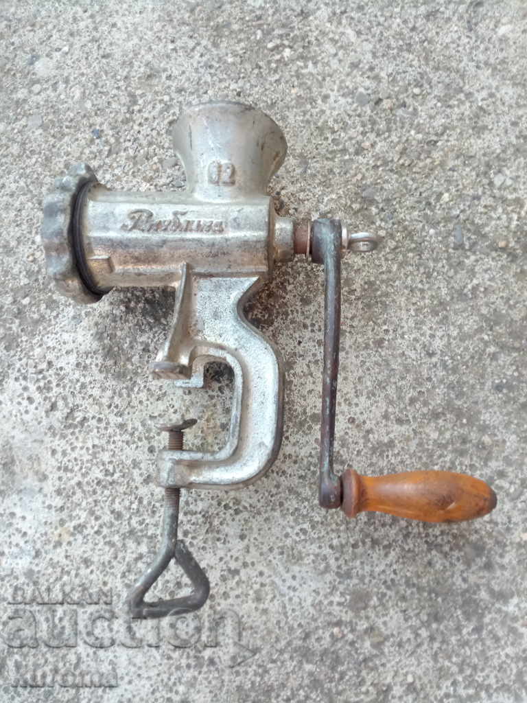 Old manual meat grinder