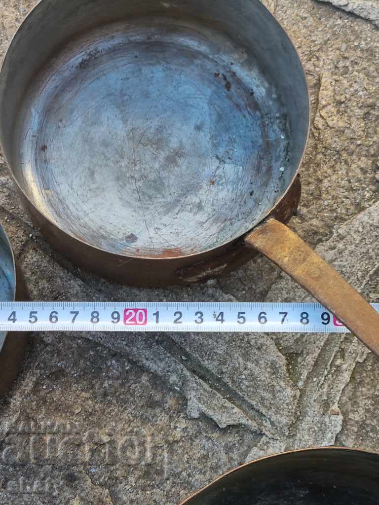 Old French pans. Copper pans - 5 Old French pans. Copper pans - 5