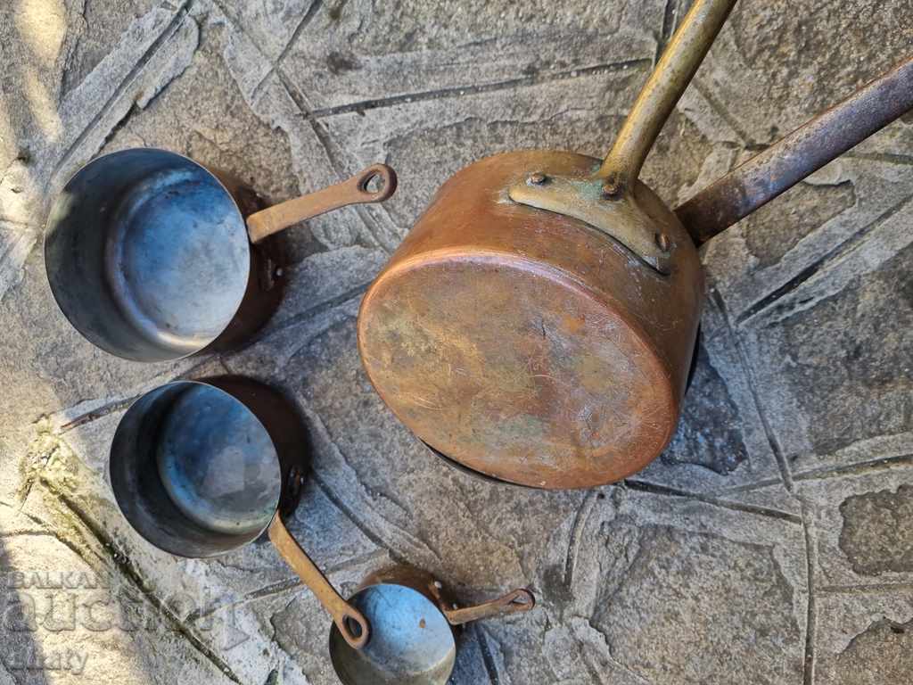 Old French pans. Copper pans - 7 Old French pans. Copper pans - 7