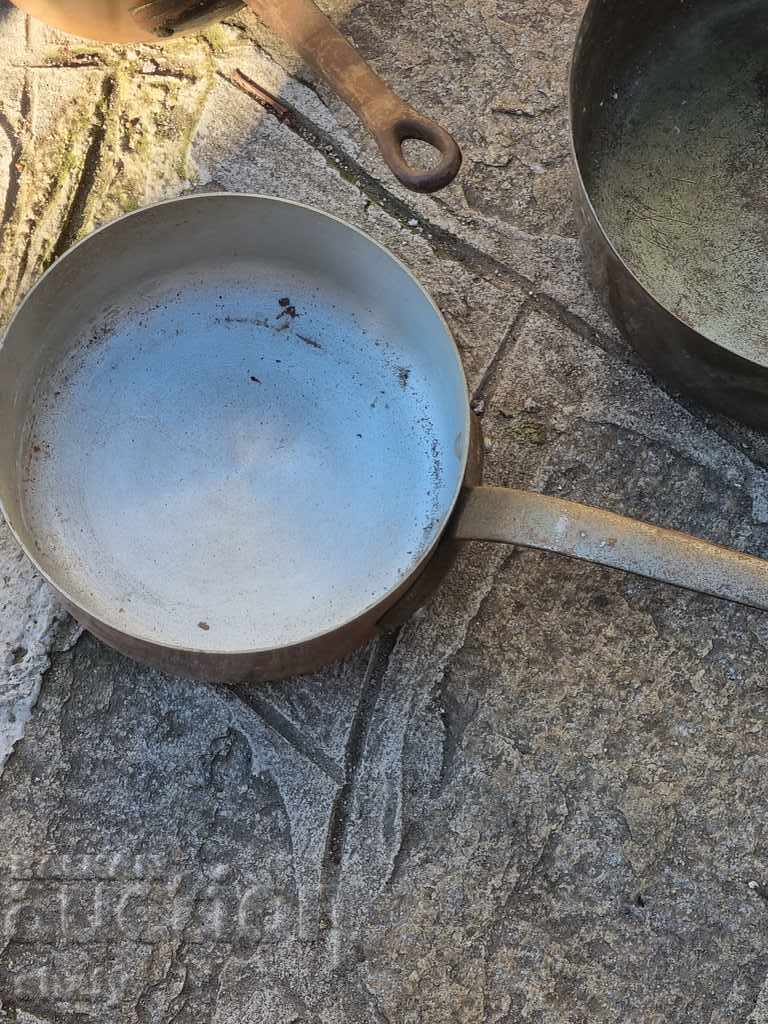 Old French pans. Copper pans with price 160.00 BGN | € 81.81 Old French pans. Copper pans with price 160.00 BGN | € 81.81
