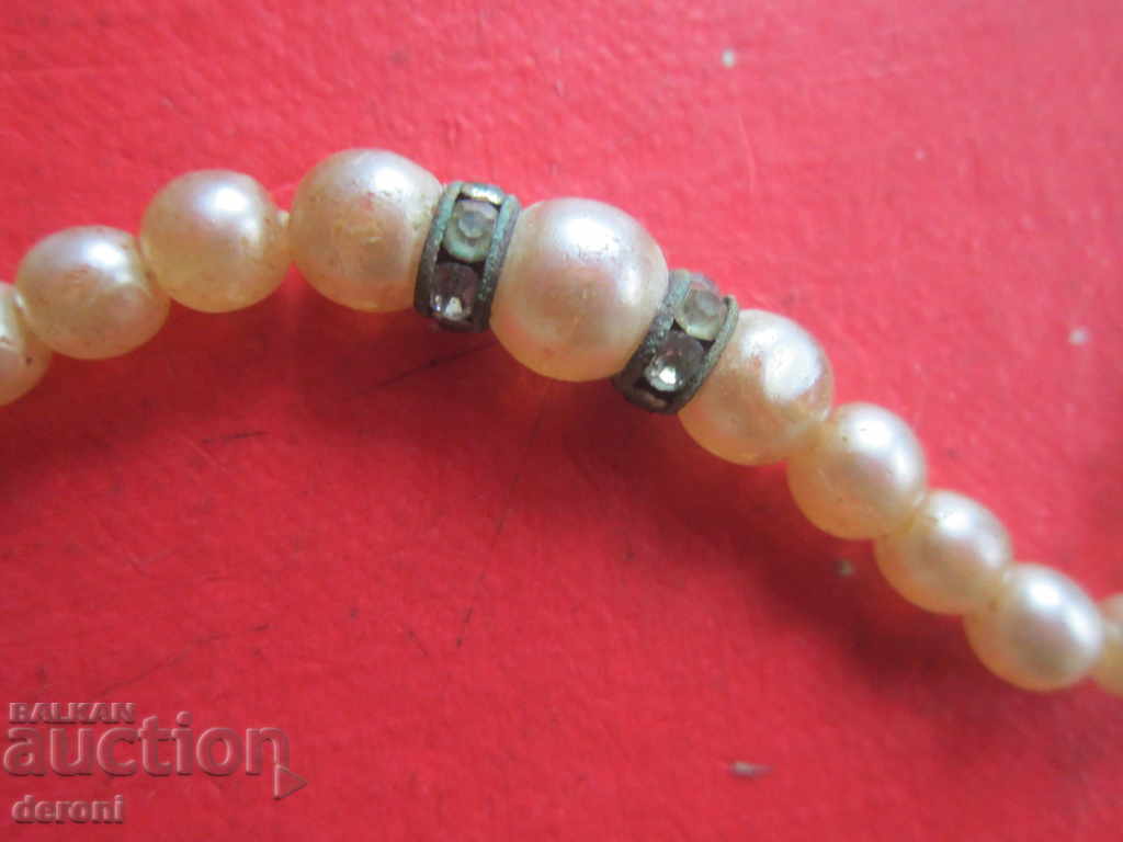 Auction Great necklace with pearls silver 835 Auction Great necklace with pearls silver 835