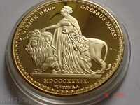 +++ 5 GOLD pounds VICTORIA - org. replica silver+gold +++