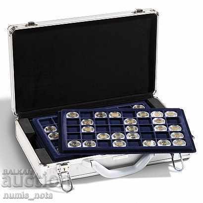 Aluminum coin case with 6 trays of your choice for coins