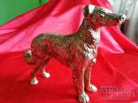 Figurină masivă, Statuetă de câine cu aurire