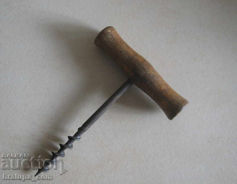 An old antique corkscrew