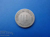 XII (43) Germany - Reich 10 Pfennig 1888 D Rare