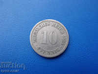 XII (44) Γερμανία - Ράιχ 10 Pfennig 1888 D Rare
