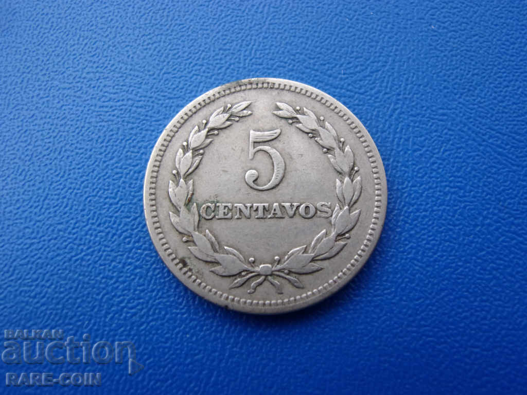 XII (46) El Salvador 5 Centavo 1944 Rare