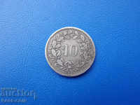 XII (52) Elveția 10 Rapen 1850 Argint Rare