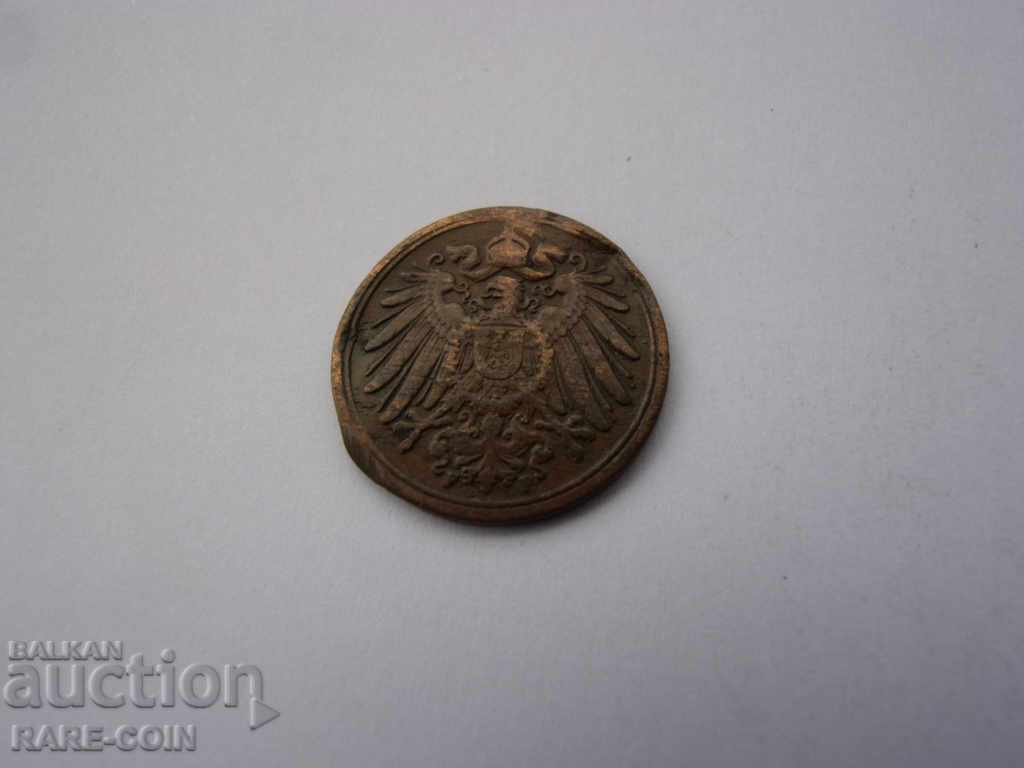 XII (94)  Германия Райх  1  Пфениг  1902 F  Rare с цена € 6.14 | 12.01 лв.