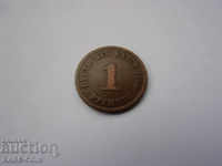 XII (99) Γερμανία Ράιχ 1 Pfennig 1898 D Rare