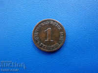 XII (105) Γερμανία Ράιχ 1 Pfennig 1893 D Rare