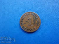 XII (108) Γερμανία Ράιχ 1 Pfennig 1892 J Rare