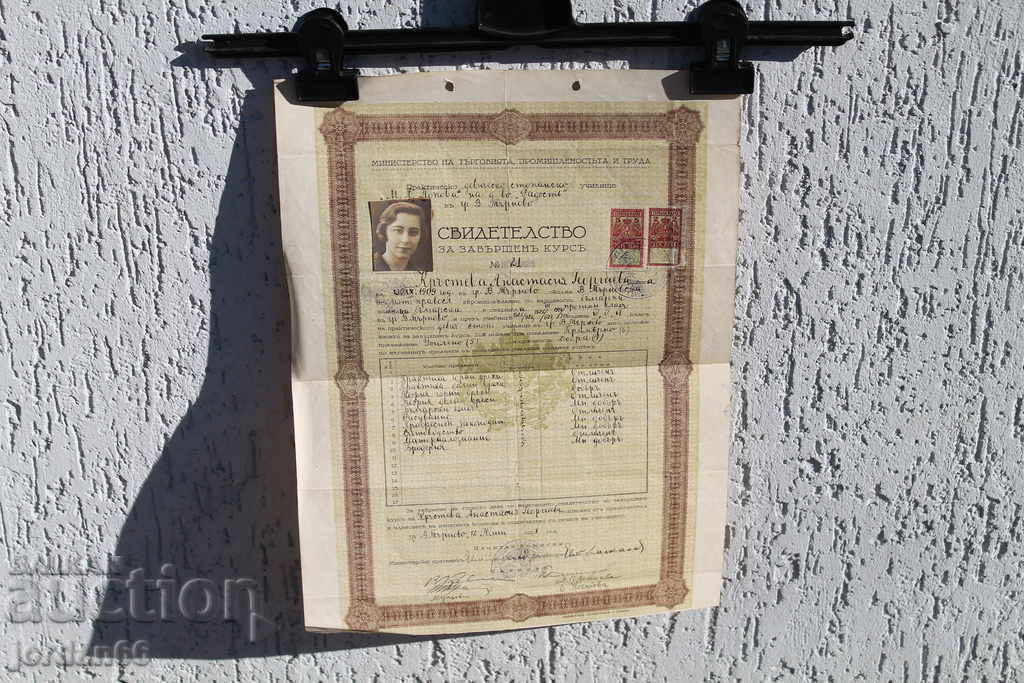 Master's certificate 1928