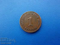 XII (113) Γερμανία Ράιχ 1 Pfennig 1890 J Rare