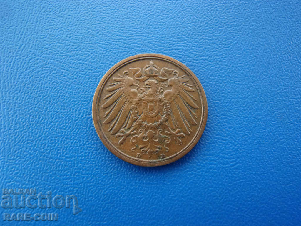 XII (120) Germany Reich 2 Pfennig 1913 D Rare with price € 2.05 | 4.01 BGN