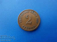 XII (120) Γερμανία Ράιχ 2 Pfennig 1913 D Rare