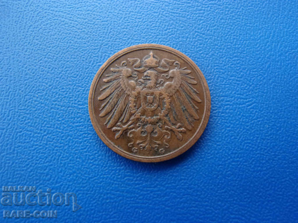 XII (125) Germany Reich 2 Pfennig 1910 G Rare with price € 5.11 | 9.99 BGN