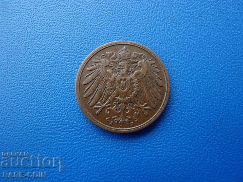 XII (126) Germania Reich 2 Pfennig 1910 J Rar cu preț € 5.11 | 9.99 BGN