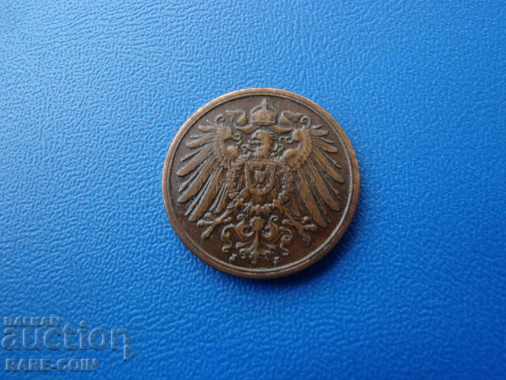 XII (127) Germany Reich 2 Pfennig 1908 J Rare with price € 4.09 | 8.00 BGN