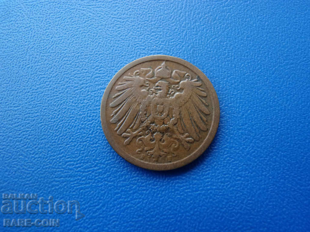 XII (131) Germany Reich 2 Pfennig 1905 F Rare with price € 2.56 | 5.01 BGN